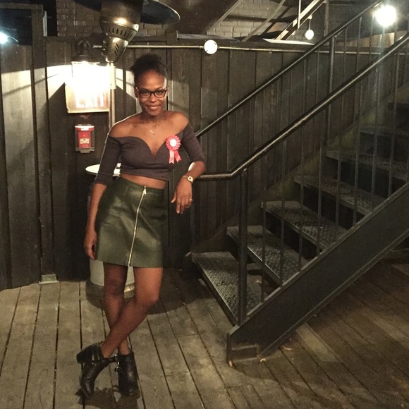 3/$30 Dynamite faux leather skirt - Picture 4 of 4